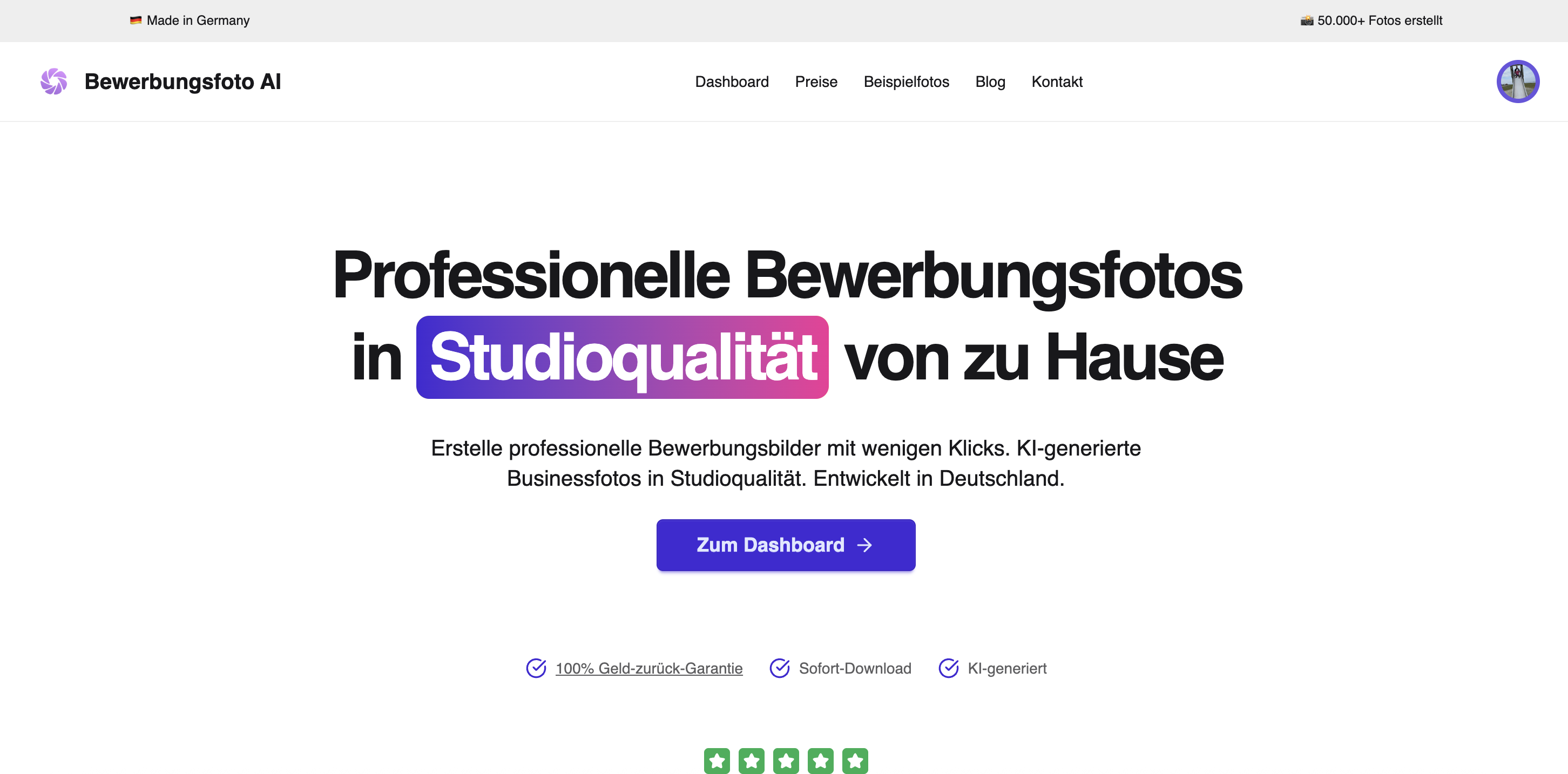 Bewerbungsfoto-ai.de screenshot